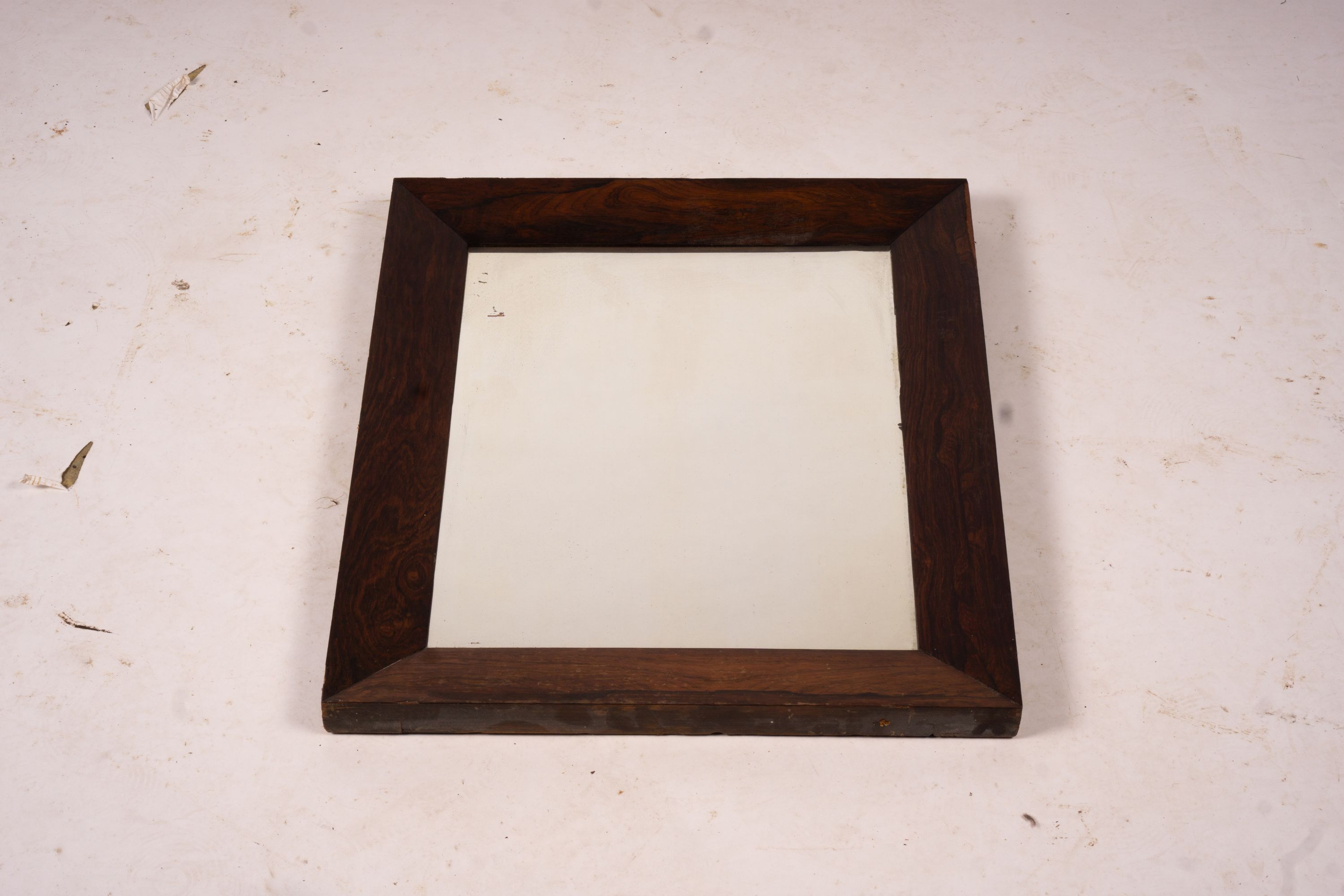 A 19th century mahogany Military toilet mirror, W.61cm H.44cm, together with two other wall mirrors